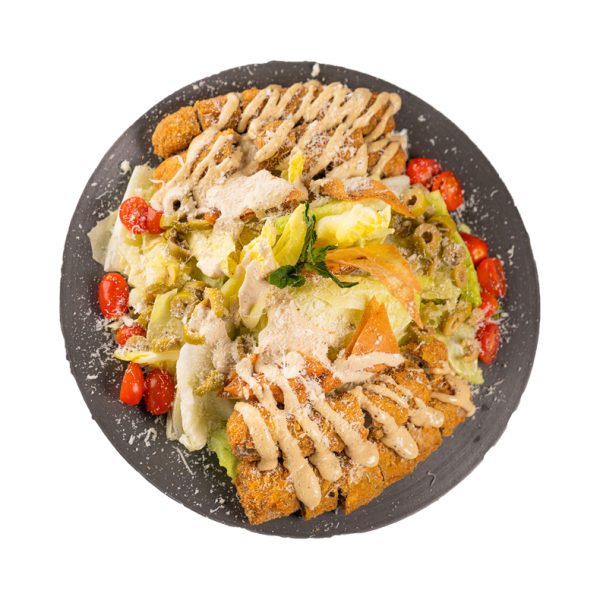 سالاد سزار با مرغ سوخاری